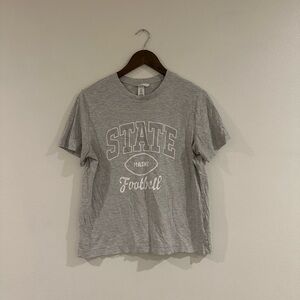 Gray Maine State Football T-Shirt